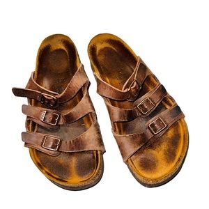 Women’s Birkenstock Florida Brown Soft Footbed Sandals Women’s Size 6